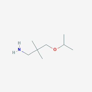 molecular formula C8H19NO B13590029 2,2-Dimethyl-3-(propan-2-yloxy)propan-1-amine 
