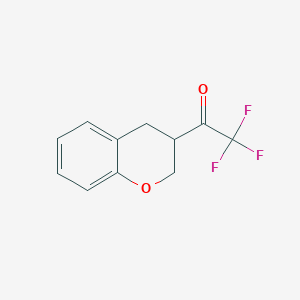 molecular formula C11H9F3O2 B13590030 1-(Chroman-3-yl)-2,2,2-trifluoroethan-1-one 