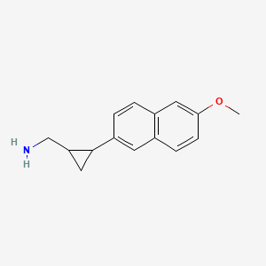 molecular formula C15H17NO B13590040 (2-(6-Methoxynaphthalen-2-yl)cyclopropyl)methanamine 