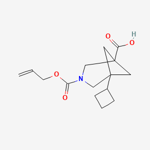 molecular formula C15H21NO4 B13590058 3-((Allyloxy)carbonyl)-5-cyclobutyl-3-azabicyclo[3.1.1]heptane-1-carboxylic acid 
