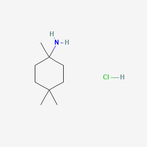 molecular formula C9H20ClN B13590070 1,4,4-Trimethylcyclohexan-1-aminehydrochloride 