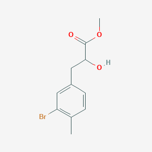 molecular formula C11H13BrO3 B13590077 Methyl 3-(3-bromo-4-methylphenyl)-2-hydroxypropanoate 