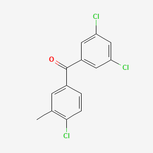 molecular formula C14H9Cl3O B1359008 3-Methyl-3',4,5'-trichlorobenzophenone CAS No. 951891-38-6