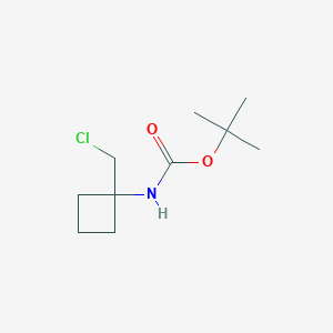 molecular formula C10H18ClNO2 B13590080 tert-butylN-[1-(chloromethyl)cyclobutyl]carbamate 