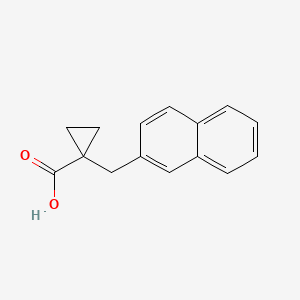molecular formula C15H14O2 B13590104 1-[(Naphthalen-2-yl)methyl]cyclopropane-1-carboxylic acid 