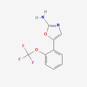 molecular formula C10H7F3N2O2 B13590120 5-(2-(Trifluoromethoxy)phenyl)oxazol-2-amine 