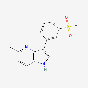 molecular formula C16H16N2O2S B13590144 3-(3-methanesulfonylphenyl)-2,5-dimethyl-1H-pyrrolo[3,2-b]pyridine 