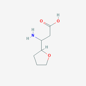 molecular formula C7H13NO3 B13590176 3-Amino-3-(tetrahydrofuran-2-yl)propanoic acid CAS No. 683219-88-7