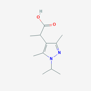 molecular formula C11H18N2O2 B13590181 2-(1-Isopropyl-3,5-dimethyl-1h-pyrazol-4-yl)propanoic acid 