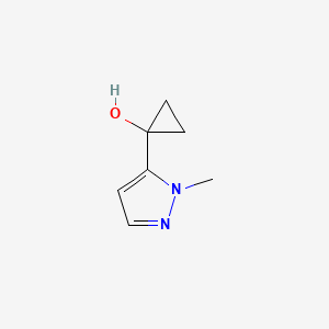 molecular formula C7H10N2O B13590208 1-(1-methyl-1H-pyrazol-5-yl)cyclopropan-1-ol 