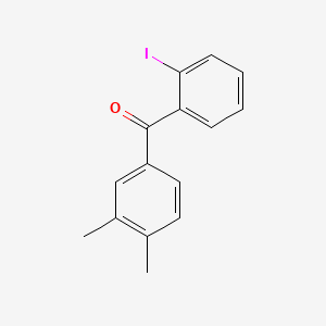 molecular formula C15H13IO B1359027 3,4-Dimethyl-2'-iodobenzophenone CAS No. 951892-48-1
