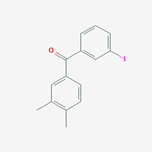 molecular formula C15H13IO B1359028 3,4-Dimethyl-3'-iodobenzophenone CAS No. 951884-21-2