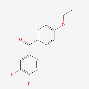 molecular formula C15H12F2O2 B1359033 3,4-Difluoro-4'-ethoxybenzophenone CAS No. 951884-66-5