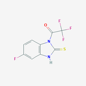 molecular formula C9H4F4N2OS B135904 1-Trifluoroacetyl-5-fluorobenzimidazolin-2-thione CAS No. 128691-98-5