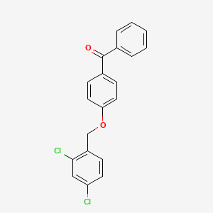 molecular formula C20H14Cl2O2 B1359097 [4-[(2,4-Dichlorophenyl)methoxy]phenyl]-phenylmethanone CAS No. 58042-05-0