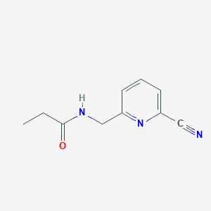 molecular formula C10H11N3O B135910 N-((6-cyanopyridin-2-yl)methyl)propionamide CAS No. 135450-34-9