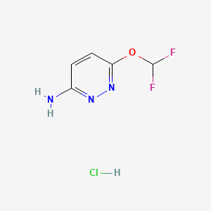molecular formula C5H6ClF2N3O B13591530 6-(Difluoromethoxy)pyridazin-3-aminehydrochloride 