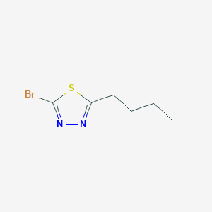 molecular formula C6H9BrN2S B13591549 2-Bromo-5-butyl-1,3,4-thiadiazole 