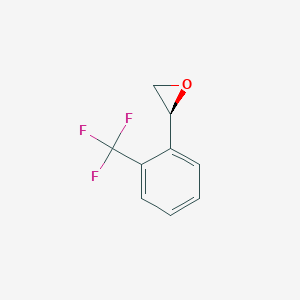 molecular formula C9H7F3O B13591551 (S)-2-[2-(Trifluoromethyl)phenyl]oxirane 