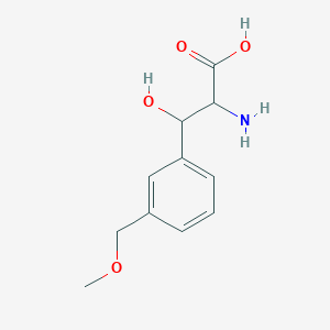 molecular formula C11H15NO4 B13591597 2-Amino-3-hydroxy-3-(3-(methoxymethyl)phenyl)propanoic acid 