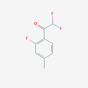 molecular formula C9H7F3O B13591604 2,2-Difluoro-1-(2-fluoro-4-methylphenyl)ethanone 