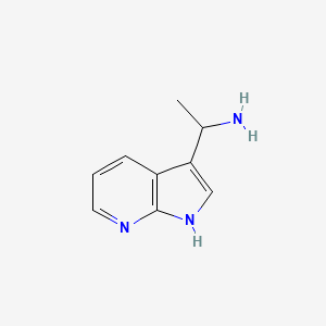 molecular formula C9H11N3 B13591612 1-(1H-pyrrolo[2,3-b]pyridin-3-yl)ethanamine 