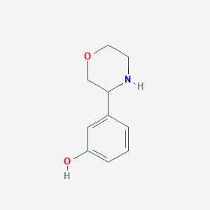 molecular formula C10H13NO2 B13591626 3-(Morpholin-3-yl)phenol 
