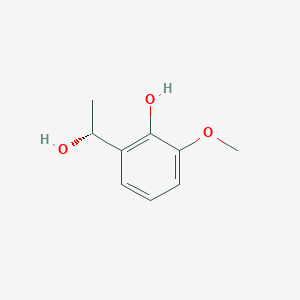 molecular formula C9H12O3 B13591632 (r)-2-(1-Hydroxyethyl)-6-methoxyphenol 