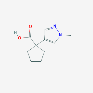 molecular formula C10H14N2O2 B13591636 1-(1-methyl-1H-pyrazol-4-yl)cyclopentane-1-carboxylic acid 