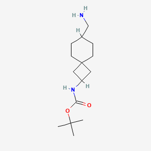 molecular formula C15H28N2O2 B13591656 tert-Butyl (7-(aminomethyl)spiro[3.5]nonan-2-yl)carbamate 
