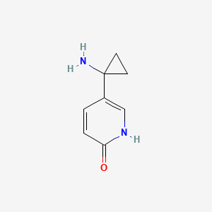 molecular formula C8H10N2O B13591660 5-(1-Aminocyclopropyl)-2(1H)-pyridinone 