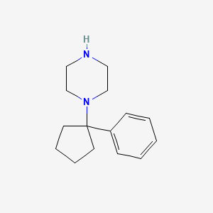 molecular formula C15H22N2 B13591675 1-(1-phenylcyclopentyl)Piperazine 