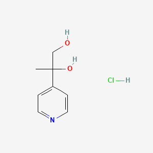 molecular formula C8H12ClNO2 B13591684 2-(Pyridin-4-yl)propane-1,2-diolhydrochloride CAS No. 2792200-88-3