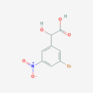 molecular formula C8H6BrNO5 B13591696 3-Bromo-5-nitromandelic acid 