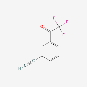 molecular formula C10H5F3O B13591702 1-(3-Ethynylphenyl)-2,2,2-trifluoroethan-1-one 