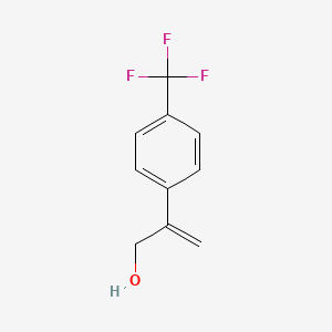 molecular formula C10H9F3O B13591707 2-[4-(Trifluoromethyl)phenyl]-2-propene-1-ol 