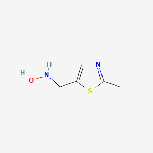 molecular formula C5H8N2OS B13591719 N-[(2-methyl-1,3-thiazol-5-yl)methyl]hydroxylamine 