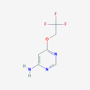 molecular formula C6H6F3N3O B1359174 6-(2,2,2-Trifluoroethoxy)pyrimidin-4-amine 