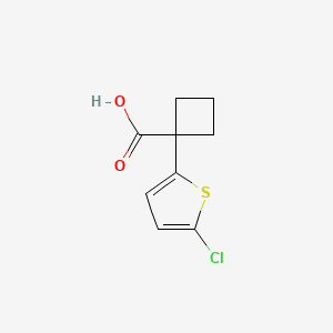 molecular formula C9H9ClO2S B13591741 1-(5-Chlorothiophen-2-yl)cyclobutane-1-carboxylic acid CAS No. 880166-08-5