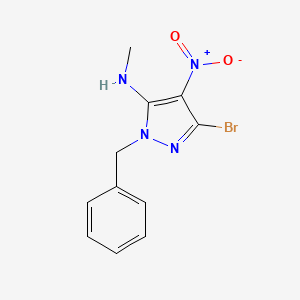 N-(1-benzyl-3-bromo-4-nitro-1H-pyrazol-5-yl)-N-methylamine