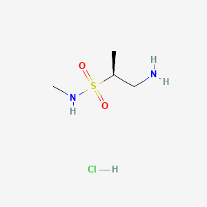 molecular formula C4H13ClN2O2S B13591753 (2S)-1-amino-N-methylpropane-2-sulfonamidehydrochloride 