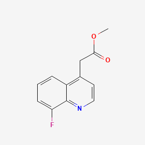 molecular formula C12H10FNO2 B13591754 Methyl2-(8-fluoroquinolin-4-yl)acetate 