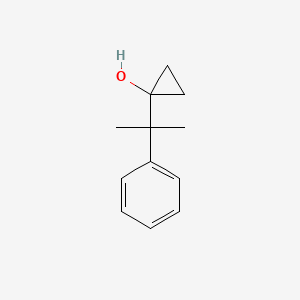 molecular formula C12H16O B13591811 1-(2-Phenylpropan-2-yl)cyclopropan-1-ol 