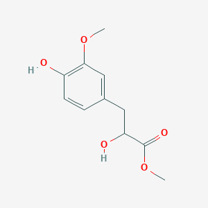 molecular formula C11H14O5 B13591831 Methyl 2-hydroxy-3-(4-hydroxy-3-methoxyphenyl)propanoate 