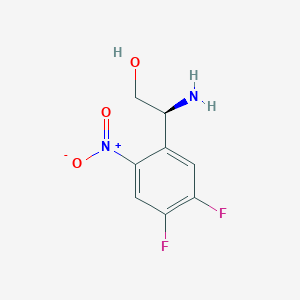 molecular formula C8H8F2N2O3 B13591847 (s)-2-Amino-2-(4,5-difluoro-2-nitrophenyl)ethan-1-ol 