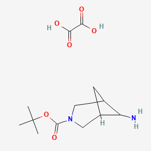 molecular formula C13H22N2O6 B13591925 Oxalicacid,tert-butyl6-amino-3-azabicyclo[3.1.1]heptane-3-carboxylate 
