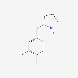 molecular formula C13H19N B13591926 2-[(3,4-Dimethylphenyl)methyl]pyrrolidine 