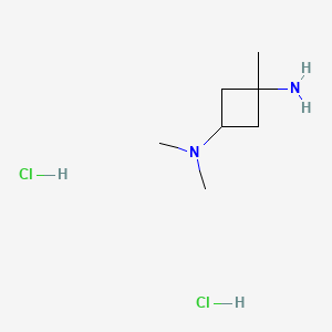 molecular formula C7H18Cl2N2 B13591928 rac-(1s,3r)-N1,N1,3-trimethylcyclobutane-1,3-diaminedihydrochloride 