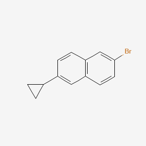 molecular formula C13H11Br B13591931 2-Bromo-6-cyclopropylnaphthalene 