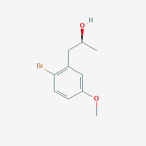 molecular formula C10H13BrO2 B13591933 (2S)-1-(2-bromo-5-methoxyphenyl)propan-2-ol 